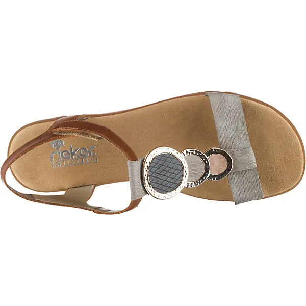 Rieker 10626410 T-Steg-Sandalen - Grau-kombi – Bild 6