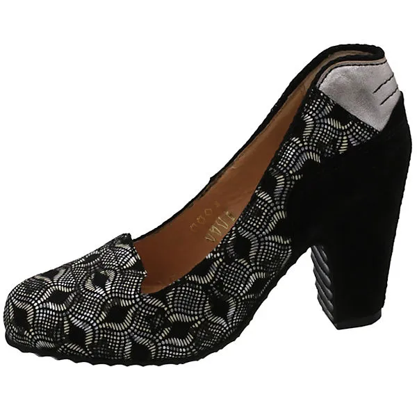 Tiggers® Tiggers Tiggers Jutta 03d Schwarz Silber Kombi Keilpumps - Schwarz-kombi – Bild 2