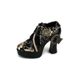 Demonia® Kostümschuhe Pirat Exotica Plateau-Pumps - Schwarz