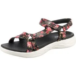 Skechers On-the-go 600 Fleur Komfort-Sandalen - Schwarz-kombi