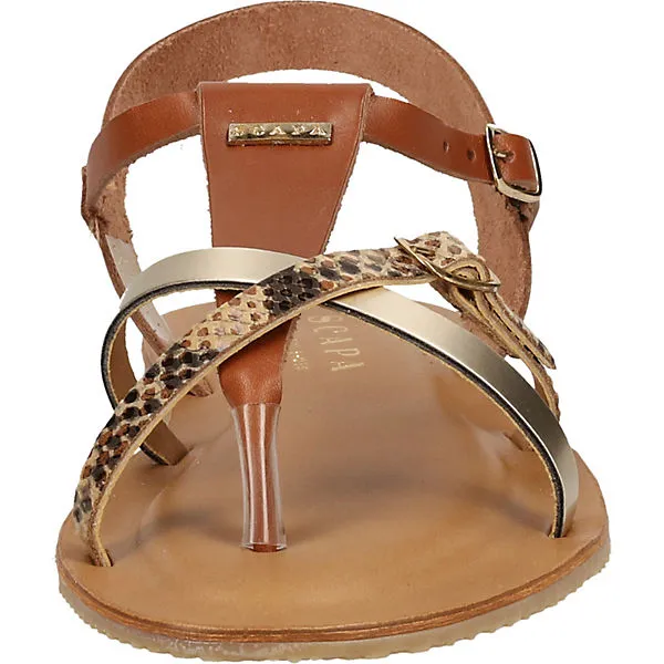 Scapa Zehensteg T-Steg-Sandalen - Braun – Bild 3
