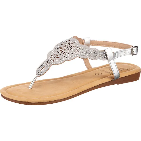 Lynfield Metallic Fashion Riemchensandale - Silber