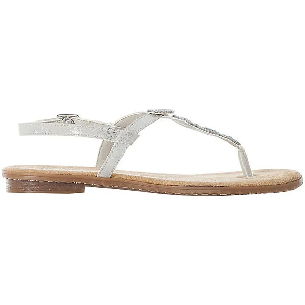 Rieker 120 T-Steg-Sandalen - Silber – Bild 3