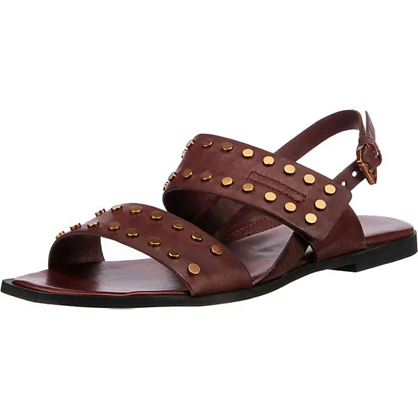 JOLANA & FENENA J&F Riemchensandalen Mit Golddetails - Bordeaux