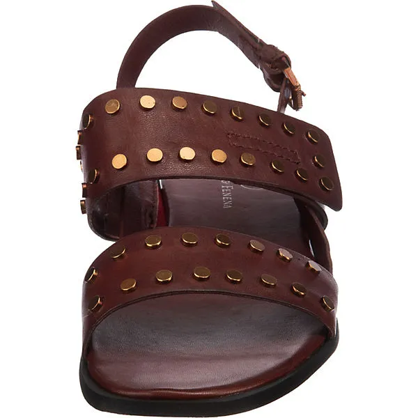 JOLANA & FENENA J&F Riemchensandalen Mit Golddetails - Bordeaux – Bild 3