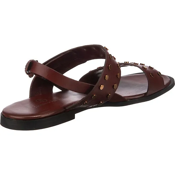 JOLANA & FENENA J&F Riemchensandalen Mit Golddetails - Bordeaux – Bild 4