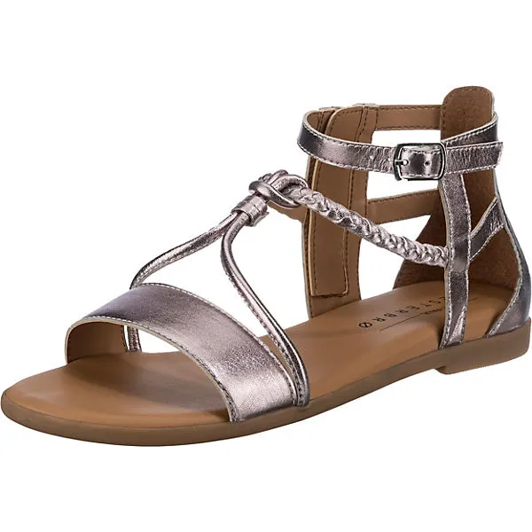 Paul Vesterbro Soft Fashion Leder Riemchensandalen - Braun