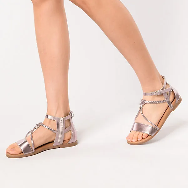 Paul Vesterbro Soft Fashion Leder Riemchensandalen - Braun – Bild 2