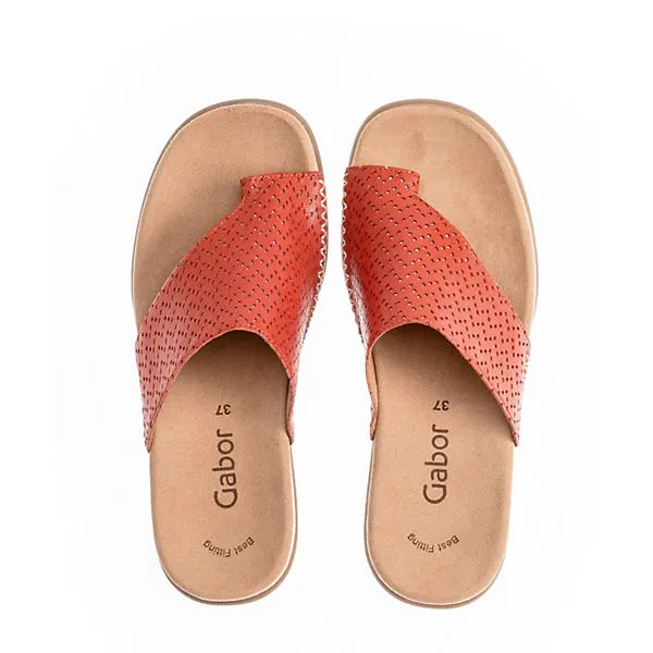 Gabor Zehentrenner Glattleder Rot Klassische Sandalen - Rot – Bild 2