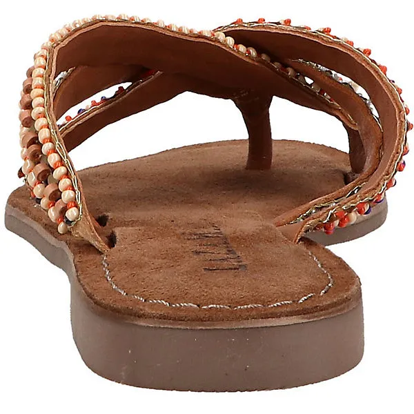 Lazamani Zehensteg T-Steg-Sandalen - Beige – Bild 5