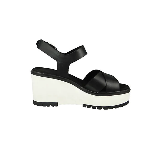 Timberland Damen Komfort Sandalen Koralyn Cross Strap CA239F TB0A239F015 Schwarz Black Full Grain Leder Mit EVA & Ortholite Comfort Klassische Sandalen - Schwarz – Bild 5