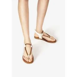 Inuovo Zehensteg T-Steg-Sandalen - Beige