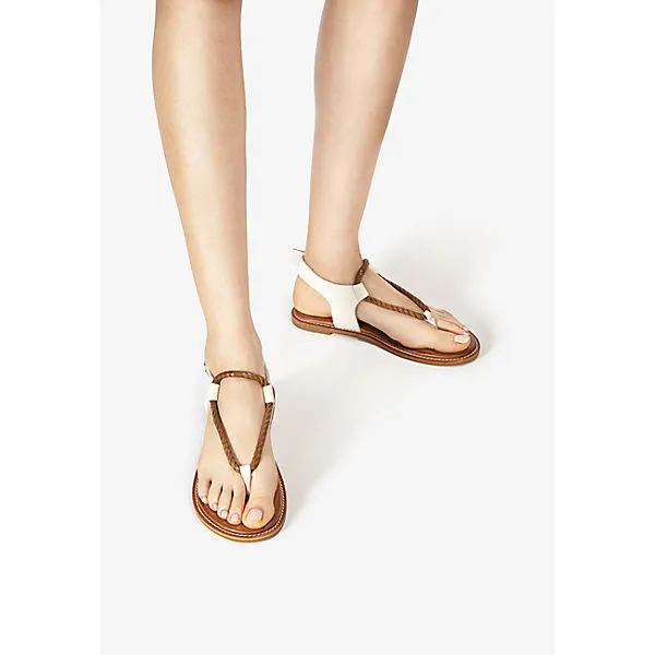 Inuovo Zehensteg T-Steg-Sandalen - Beige