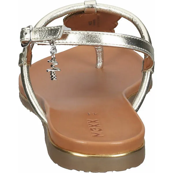 MEXX Zehensteg T-Steg-Sandalen - Gold – Bild 5
