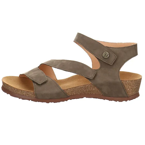 Think! Sandalen Sandaletten Dumia Sandale Fußbett Bequem Freizeit Glattleder Uni Riemchensandalen - Taupe – Bild 2