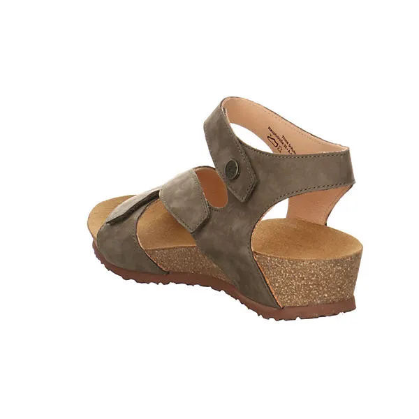 Think! Sandalen Sandaletten Dumia Sandale Fußbett Bequem Freizeit Glattleder Uni Riemchensandalen - Taupe – Bild 5