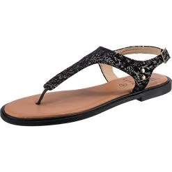 Lynfield Metallic Riemen T-Steg-Sandalen