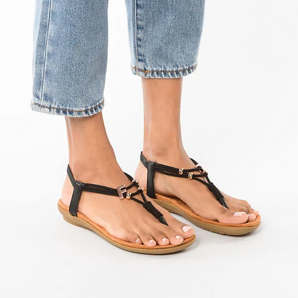 Freyling City Frey-casual T-Steg-Sandalen - Schwarz – Bild 2