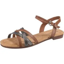 Ambellis Riemchensandalen - Cognac