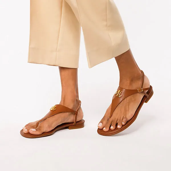 Lauren Ralph Lauren Ellington T-Steg-Sandalen - Cognac – Bild 2