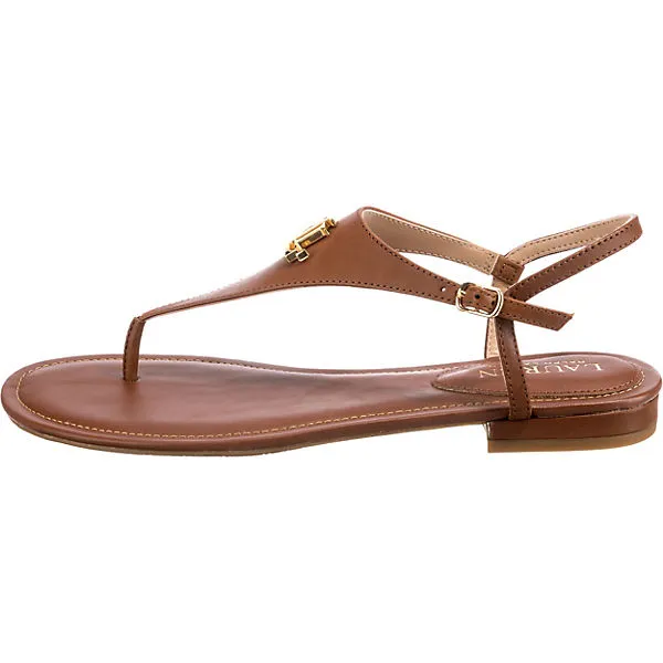 Lauren Ralph Lauren Ellington T-Steg-Sandalen - Cognac – Bild 3