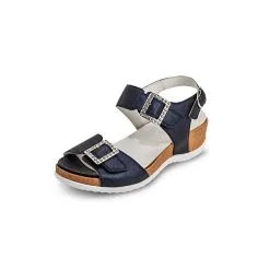 Vitaform Sandale Mit Klettverschluss Für Damen - Riemchensandalen Damen Elegant - Sandalen Sommer Damen Hoch - Damen Sandaletten Leder Damen Sandalen Softnappaleder