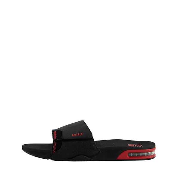Reef Slipper Fanning Slide Komfort-Sandalen - Schwarz/rot