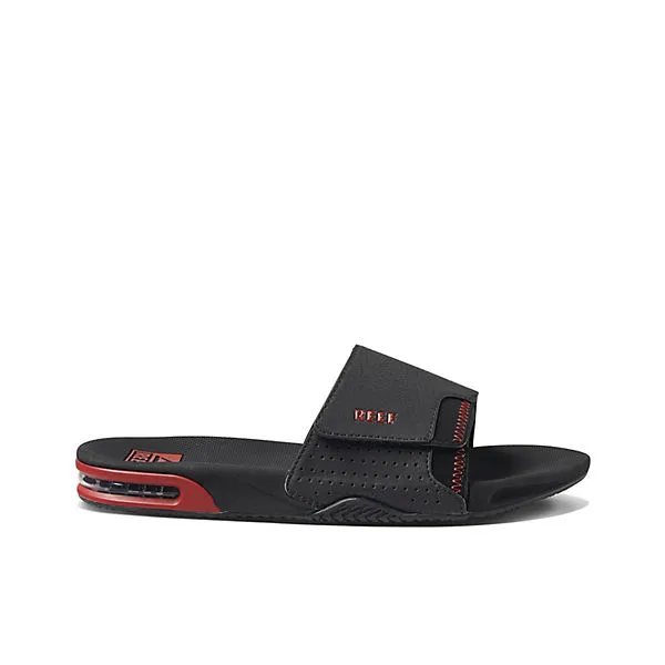 Reef Slipper Fanning Slide Komfort-Sandalen - Schwarz/rot – Bild 3