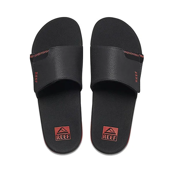 Reef Slipper Fanning Slide Komfort-Sandalen - Schwarz/rot – Bild 4