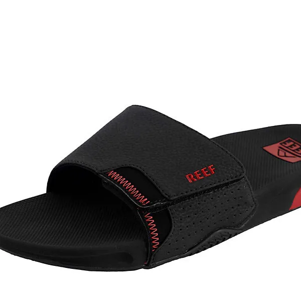 Reef Slipper Fanning Slide Komfort-Sandalen - Schwarz/rot – Bild 5