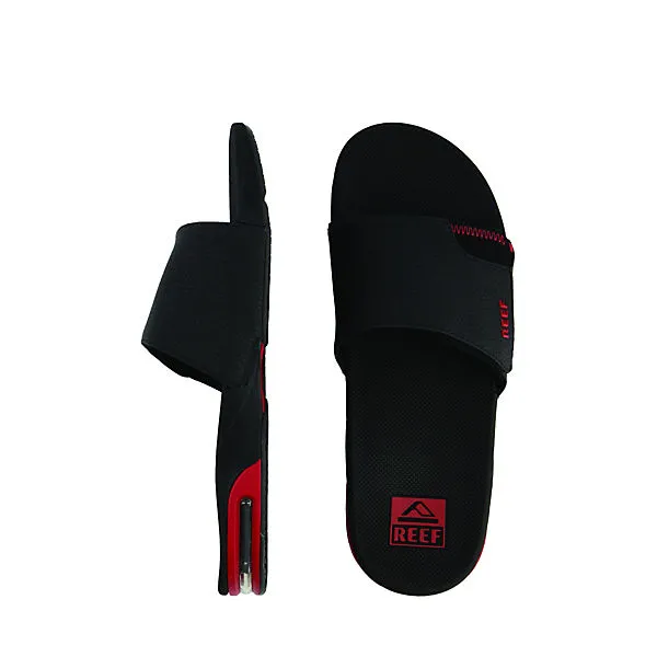 Reef Slipper Fanning Slide Komfort-Sandalen - Schwarz/rot – Bild 8