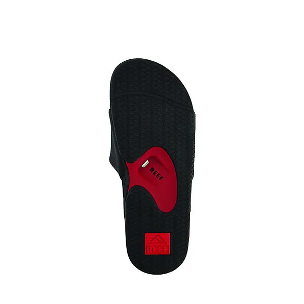 Reef Slipper Fanning Slide Komfort-Sandalen - Schwarz/rot – Bild 9