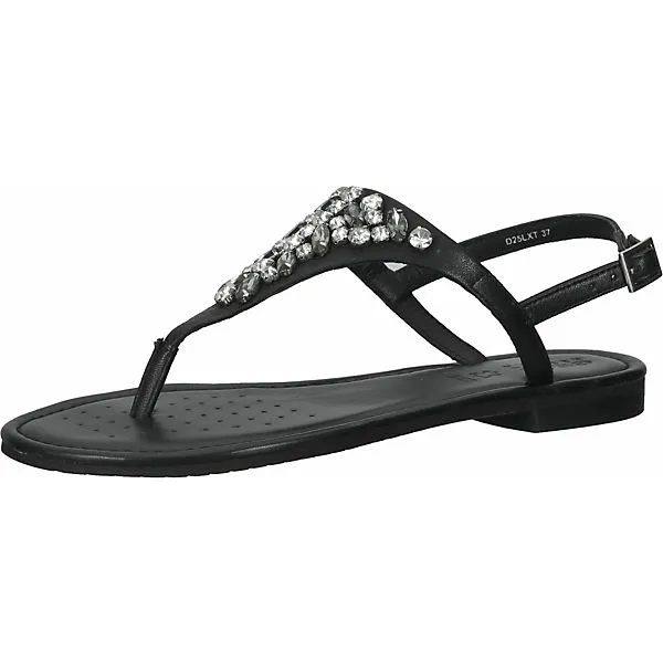 Geox Zehensteg T-Steg-Sandalen - Schwarz