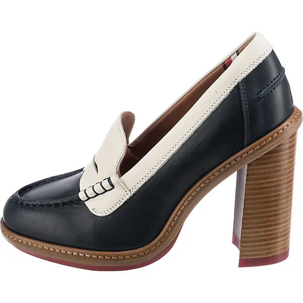 Tommy Hilfiger Hochfront-Pumps - Blau/weiß – Bild 3