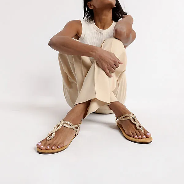 Inselhauptstadt Insel Fashion Sandals - Gold – Bild 2