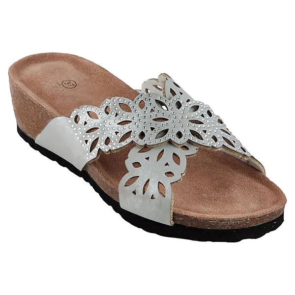 BIOSOFT Comfort & Easy Walk Ava Silber Sandalen Damen Größe 37 - 43 - Silber