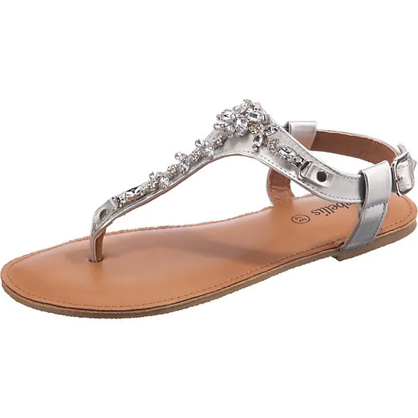 Ambellis Fashion Rhinestones-Sandals - Silber