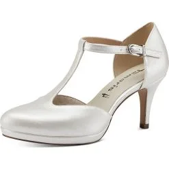 Tamaris T-Steg-Pumps - Weiß