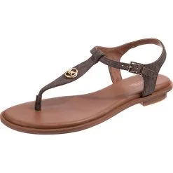 Michael Kors Mallory T-Steg-Sandalen - Braun