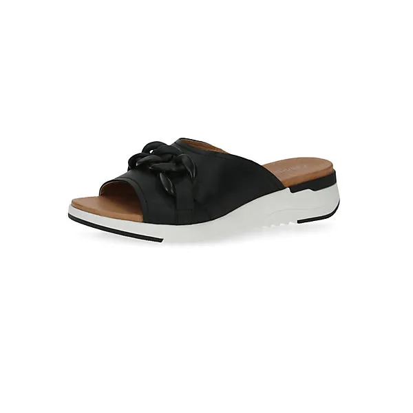 Caprice Damen Sandalen 9-27206-20 Schwarz 220 Black Nappa Leder Mit CAP Memotion Klassische Sandalen - Schwarz – Bild 2