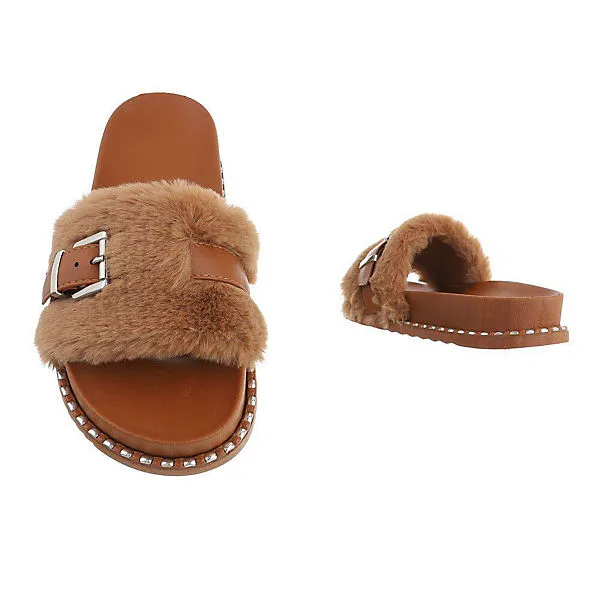 Ital-Design Hausschuhe , Flach, Offene Ferse – Bild 3