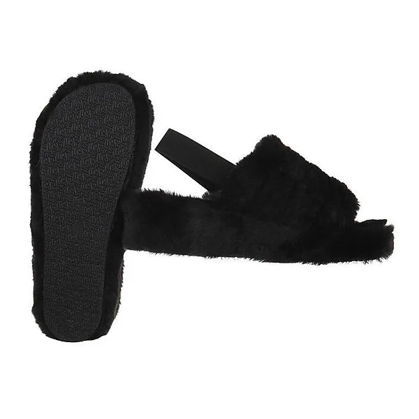 Ital-Design Hausschuhe , Keilabsatz/Wedge, Dekofell – Bild 2