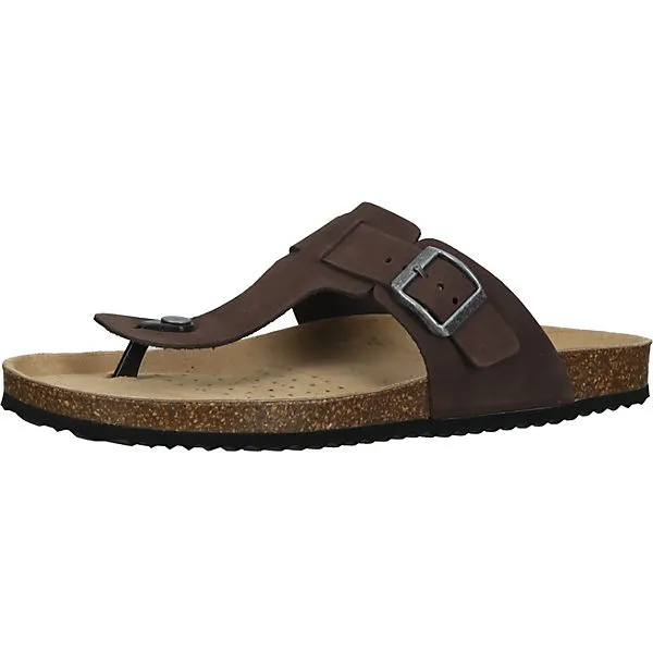 Geox Pantoletten T-Steg-Sandalen - Braun