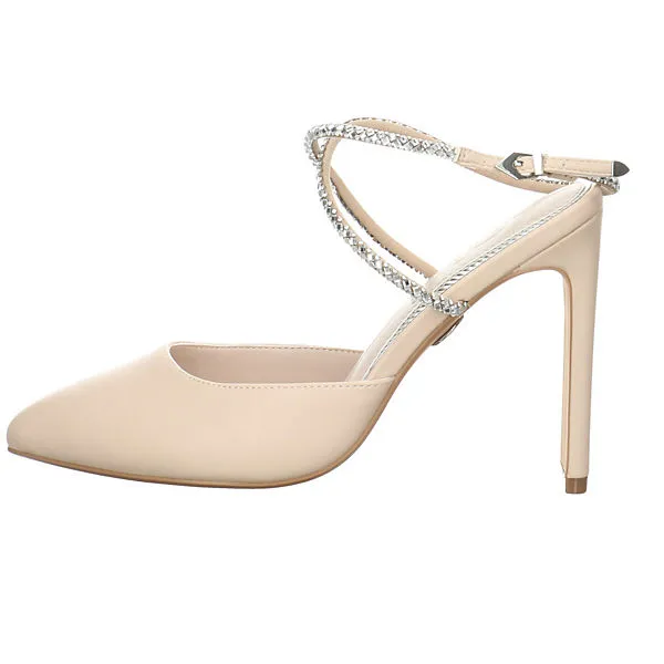 Buffalo Damen Pumps Schuhe Jolie Queen Pumps Elegant Klassisch Synthetik Uni Spangenpumps - Creme – Bild 2