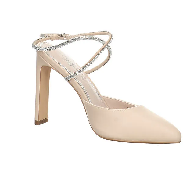 Buffalo Damen Pumps Schuhe Jolie Queen Pumps Elegant Klassisch Synthetik Uni Spangenpumps - Creme – Bild 6