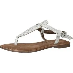 Lazamani Zehensteg T-Steg-Sandalen - Silber