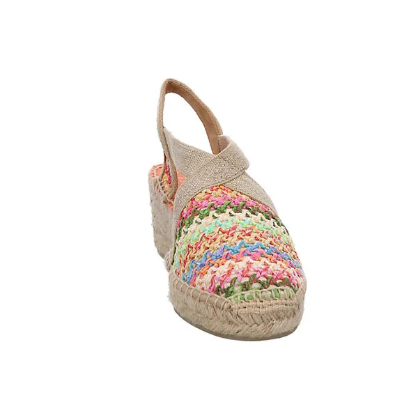 Toni Pons Damen Sandalen Terra-NZ Sandalette Fußbett Bequem Freizeit Textil Gemustert Klassische Sandalen – Bild 3