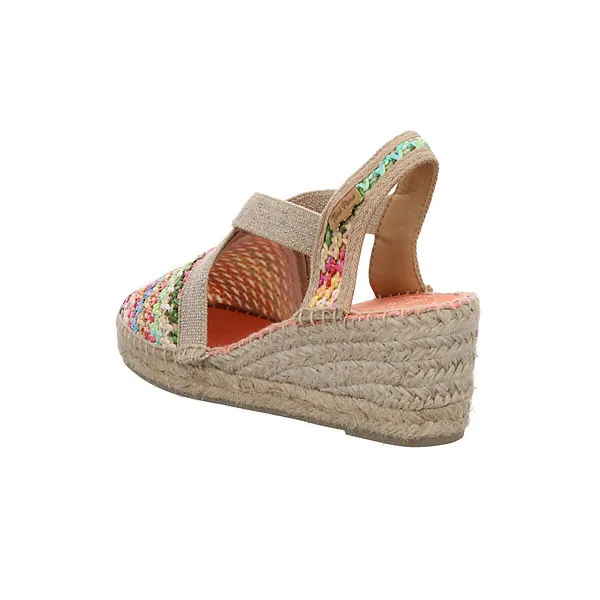 Toni Pons Damen Sandalen Terra-NZ Sandalette Fußbett Bequem Freizeit Textil Gemustert Klassische Sandalen – Bild 7