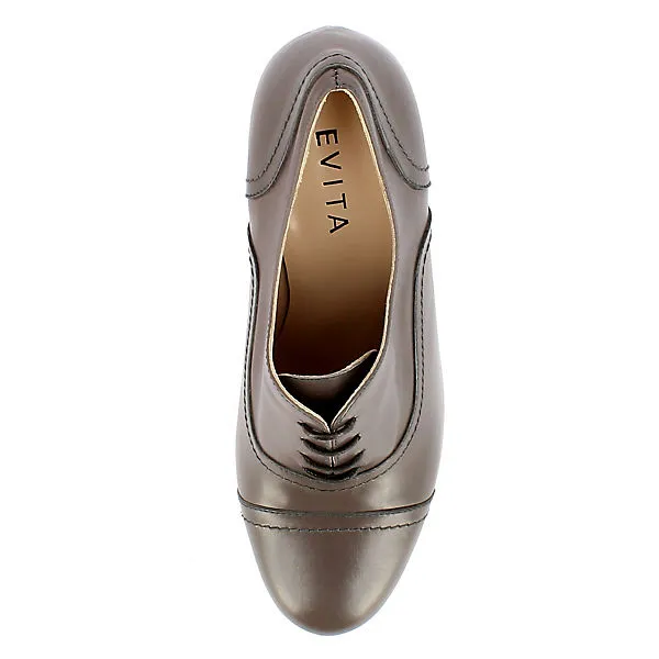 EVITA Damen Schnürpumps MARIA Klassische Pumps - Taupe – Bild 6