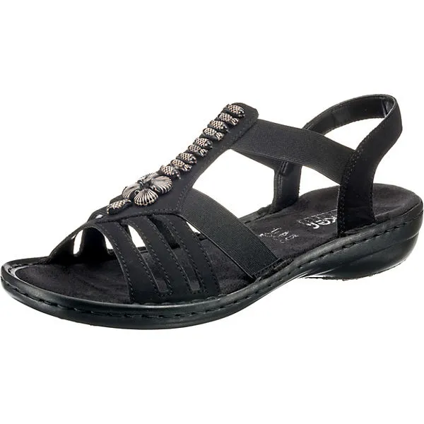 Rieker Komfort-Sandalen - Schwarz